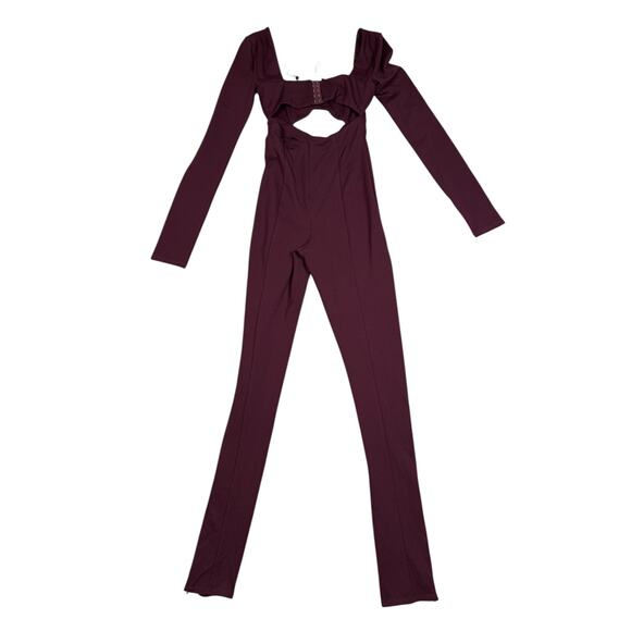 Lovers + Friends Womens Size XS Tanya Jumpsuit Midnight Burgundy NWT - Picture 3 of 11